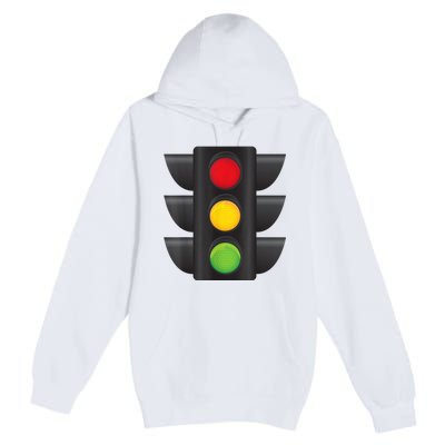 Traffic Light Halloween Costume Stop Go Green Yellow Red Premium Pullover Hoodie