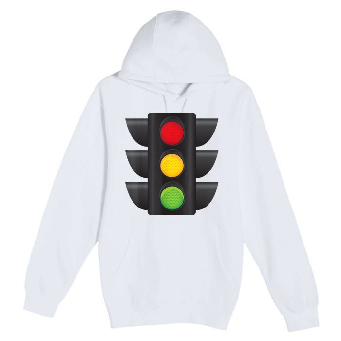 Traffic Light Halloween Costume Stop Go Green Yellow Red Premium Pullover Hoodie