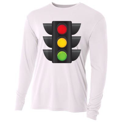 Traffic Light Halloween Costume Stop Go Green Yellow Red Cooling Performance Long Sleeve Crew