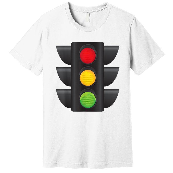 Traffic Light Halloween Costume Stop Go Green Yellow Red Premium T-Shirt