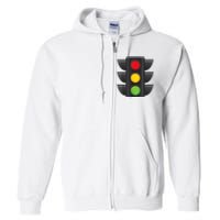 Traffic Light Halloween Costume Stop Go Green Yellow Red Full Zip Hoodie