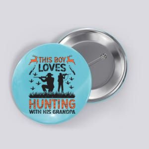 This Loves Hunting Buddy Grandson Hunting Buddies Cute Gift Button