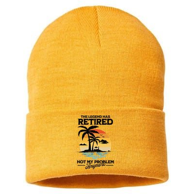 The Legend Has Retired Not My Problem Anymore Sustainable Knit Beanie
