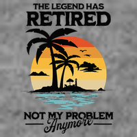 The Legend Has Retired Not My Problem Anymore 7-Panel Snapback Hat