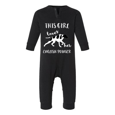 This Loves Her English Pointer Hunting Bird Dog Cute Gift Infant Fleece One Piece