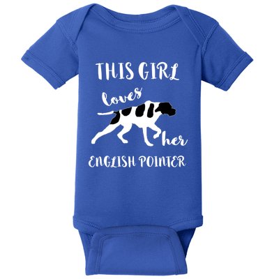 This Loves Her English Pointer Hunting Bird Dog Cute Gift Baby Bodysuit