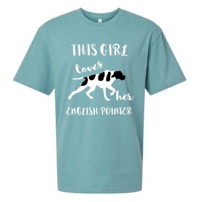 This Loves Her English Pointer Hunting Bird Dog Cute Gift Sueded Cloud Jersey T-Shirt