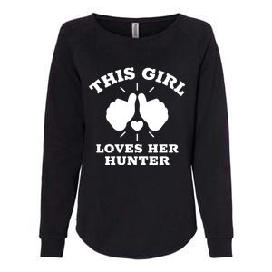 This Loves Her Hunter Gift Womens California Wash Sweatshirt