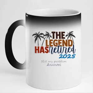 The Legend Has Retired In 2025 11oz Black Color Changing Mug