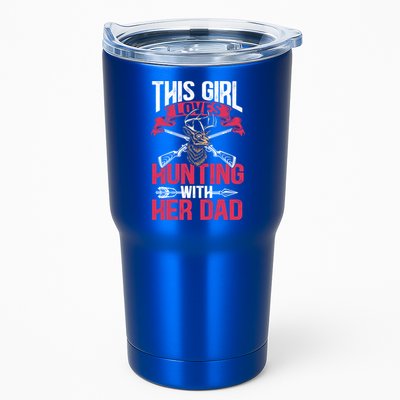 This Loves Hunting With Her Dad Female Hunter Hunt Gift Tumbler