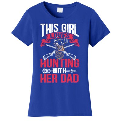 This Loves Hunting With Her Dad Female Hunter Hunt Gift Women's T-Shirt