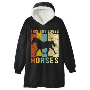 This Loves Horses Horse funny animal lovers Hooded Wearable Blanket