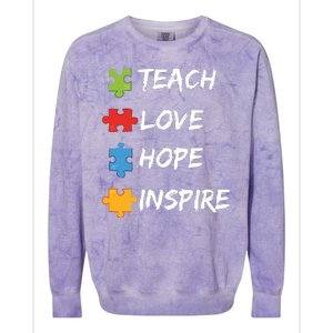 TEACH LOVE HOPE INSPIRE Colorblast Crewneck Sweatshirt