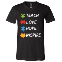 TEACH LOVE HOPE INSPIRE V-Neck T-Shirt