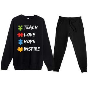 TEACH LOVE HOPE INSPIRE Premium Crewneck Sweatsuit Set