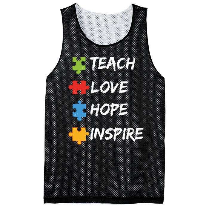 TEACH LOVE HOPE INSPIRE Mesh Reversible Basketball Jersey Tank