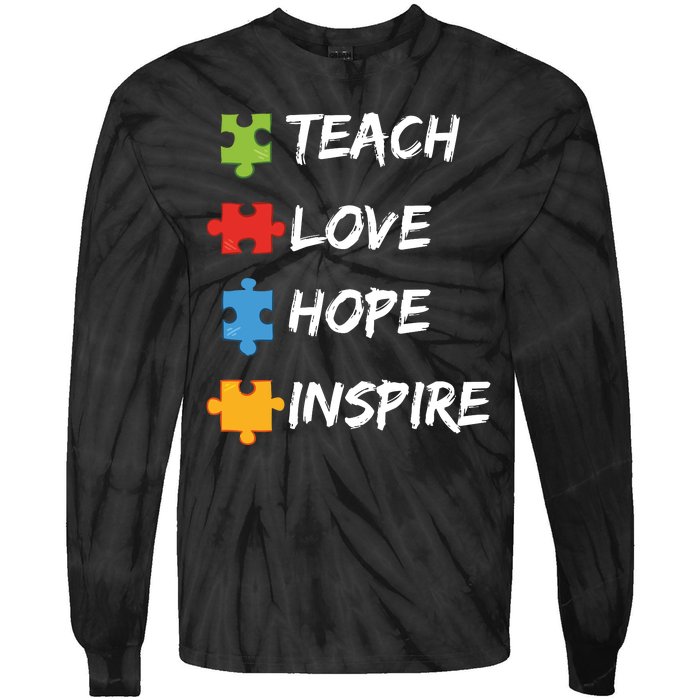 TEACH LOVE HOPE INSPIRE Tie-Dye Long Sleeve Shirt