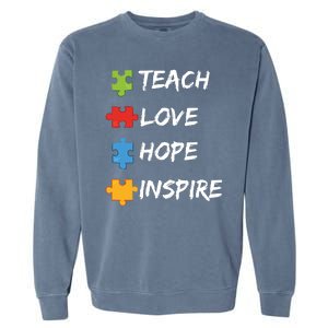 TEACH LOVE HOPE INSPIRE Garment-Dyed Sweatshirt