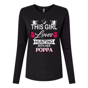 This Loves Hunting With Her Poppa Gift Womens Cotton Relaxed Long Sleeve T-Shirt