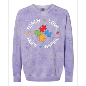 TEACH LOVE HOPE INSPIRE Colorblast Crewneck Sweatshirt