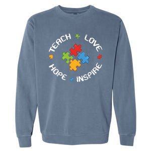 TEACH LOVE HOPE INSPIRE Garment-Dyed Sweatshirt