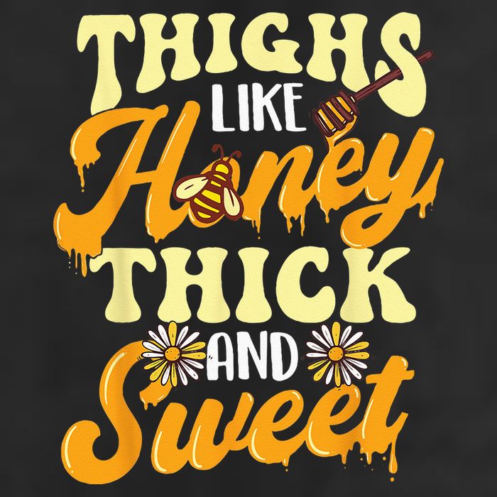 Thighs Like Honey Thick And Sweet Thick Thighs 7 Panel Mesh Trucker Snapback Hat