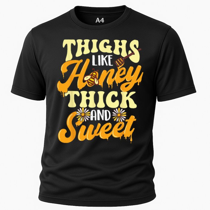 Thighs Like Honey Thick And Sweet Thick Thighs Cooling Performance Crew T-Shirt