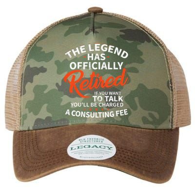 The Legend Has Retired Officer Officially Retirement Legacy Tie Dye Trucker Hat