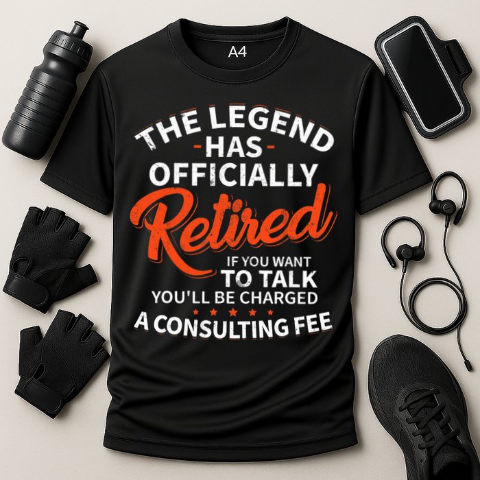 The Legend Has Retired Officer Officially Retirement Cooling Performance Crew T-Shirt