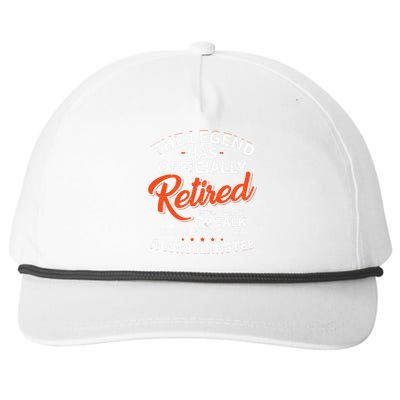 The Legend Has Retired Officer Officially Retirement Snapback Five-Panel Rope Hat