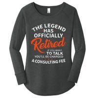 The Legend Has Retired Officer Officially Retirement Women's Perfect Tri Tunic Long Sleeve Shirt