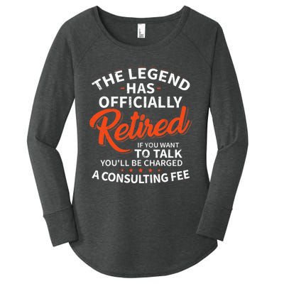 The Legend Has Retired Officer Officially Retirement Women's Perfect Tri Tunic Long Sleeve Shirt