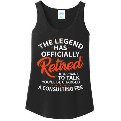 The Legend Has Retired Officer Officially Retirement Ladies Essential Tank