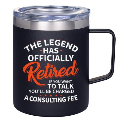 The Legend Has Retired Officer Officially Retirement 12oz Stainless Steel Coffee Mug