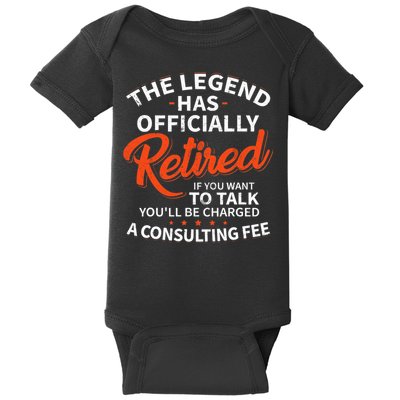The Legend Has Retired Officer Officially Retirement Baby Bodysuit