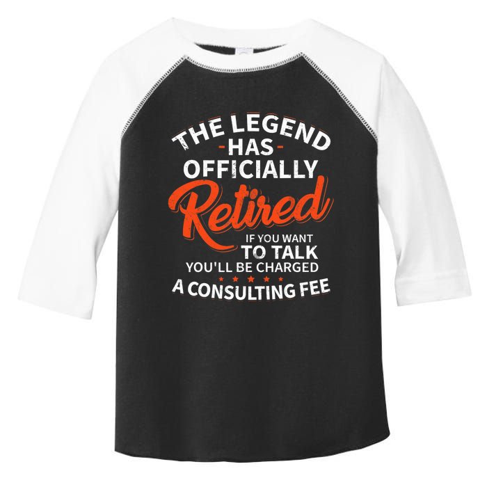 The Legend Has Retired Officer Officially Retirement Toddler Fine Jersey T-Shirt