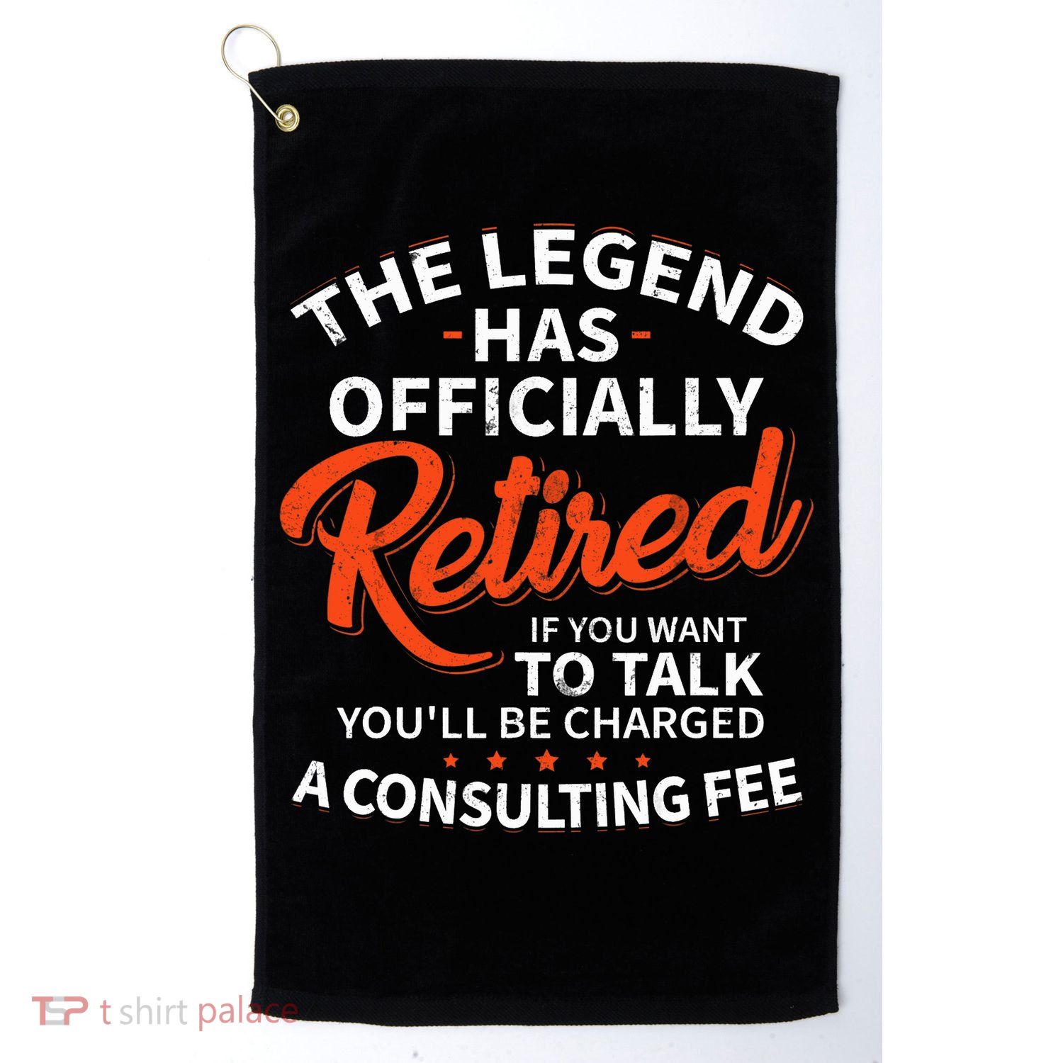 The Legend Has Retired Officer Officially Retirement Golf Towel