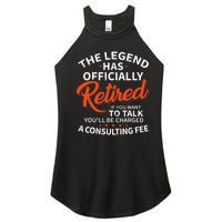 The Legend Has Retired Officer Officially Retirement Women's Perfect Tri Rocker Tank