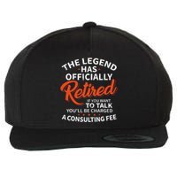 The Legend Has Retired Officer Officially Retirement Wool Snapback Cap