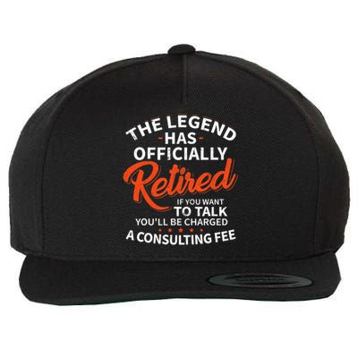 The Legend Has Retired Officer Officially Retirement Wool Snapback Cap