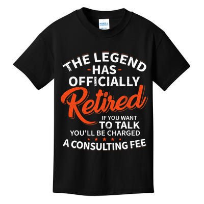 The Legend Has Retired Officer Officially Retirement Kids T-Shirt