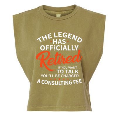 The Legend Has Retired Officer Officially Retirement Garment-Dyed Women's Muscle Tee