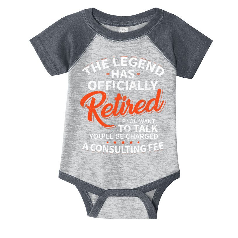 The Legend Has Retired Officer Officially Retirement Infant Baby Jersey Bodysuit