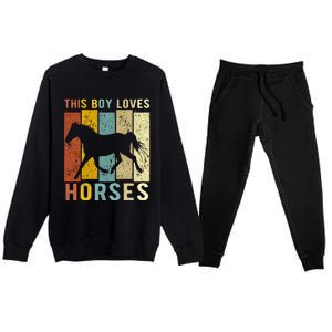 This Loves Horses Horse Premium Crewneck Sweatsuit Set