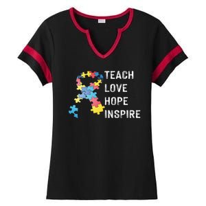 TEACH LOVE HOPE INSPIRE Ladies Halftime Notch Neck Tee