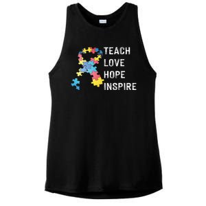 TEACH LOVE HOPE INSPIRE Ladies PosiCharge Tri-Blend Wicking Tank