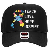 TEACH LOVE HOPE INSPIRE High Crown Mesh Back Trucker Hat