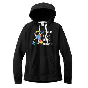 TEACH LOVE HOPE INSPIRE Women's Fleece Hoodie