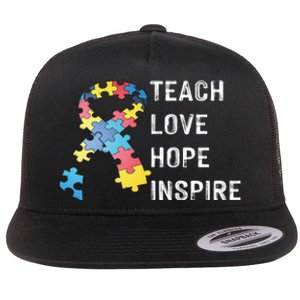 TEACH LOVE HOPE INSPIRE Flat Bill Trucker Hat