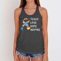 TEACH LOVE HOPE INSPIRE Women's Knotted Racerback Tank